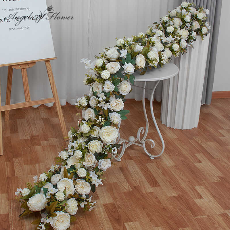 2M ☆ Artificial Strip Table Runner Ral Arrangement Wedding Backdrop ...