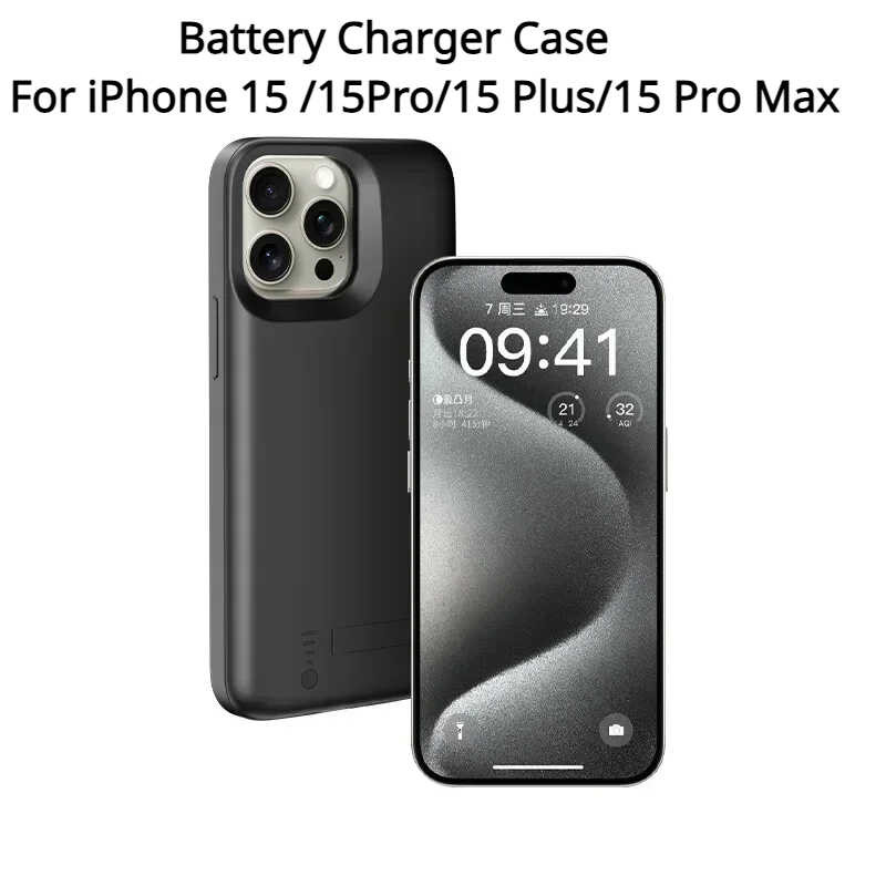 Battery Case Para Sa Iphone 15 Pro Max 6000Mah Power Bank Charger Cover