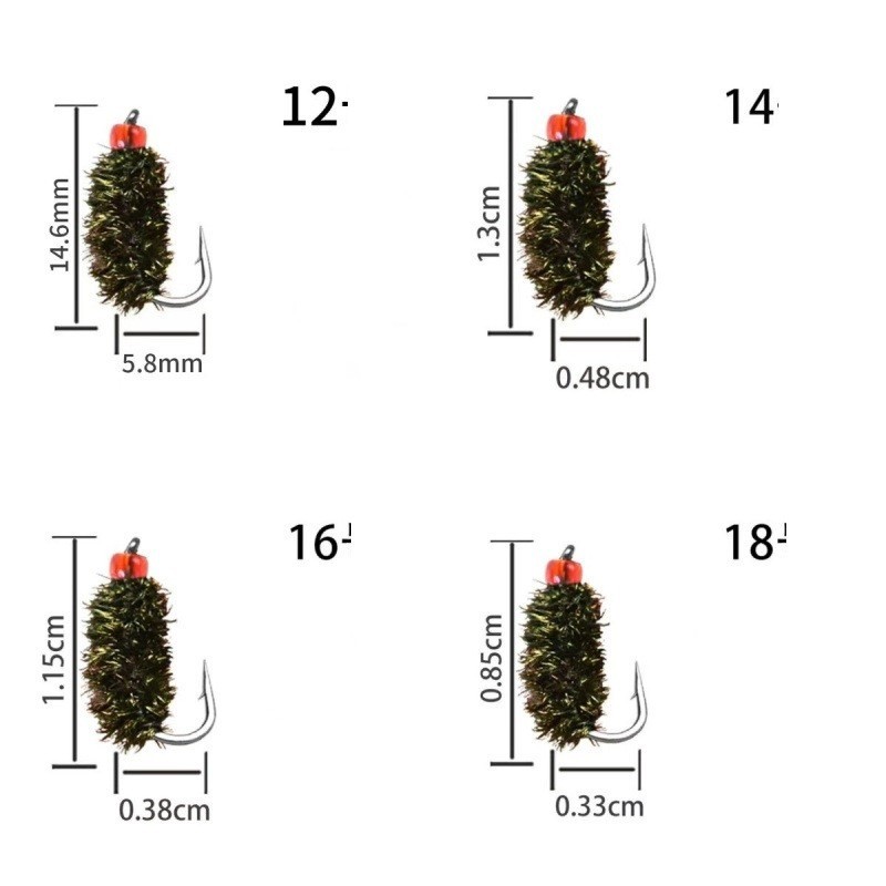 Fly Fishing set mini Fly lure + throwing connector Fly lure Baits micro ...
