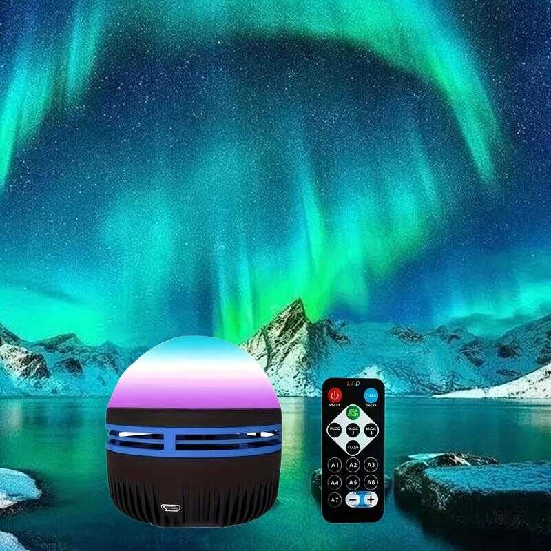 LED Northern Light Galaxy Star Projector, USB Powered Plastic Bedroom ...