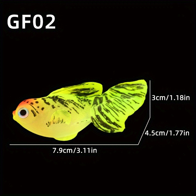 Glow in The Dark Artificial Aquarium Fishes Realistic Moving Floating ...