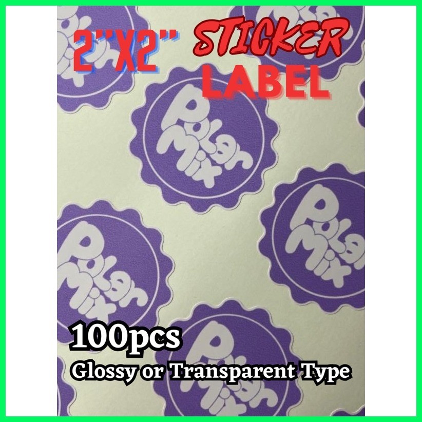 100PCS | Sticker Label | Glossy or Transparent Label | Product Label ...