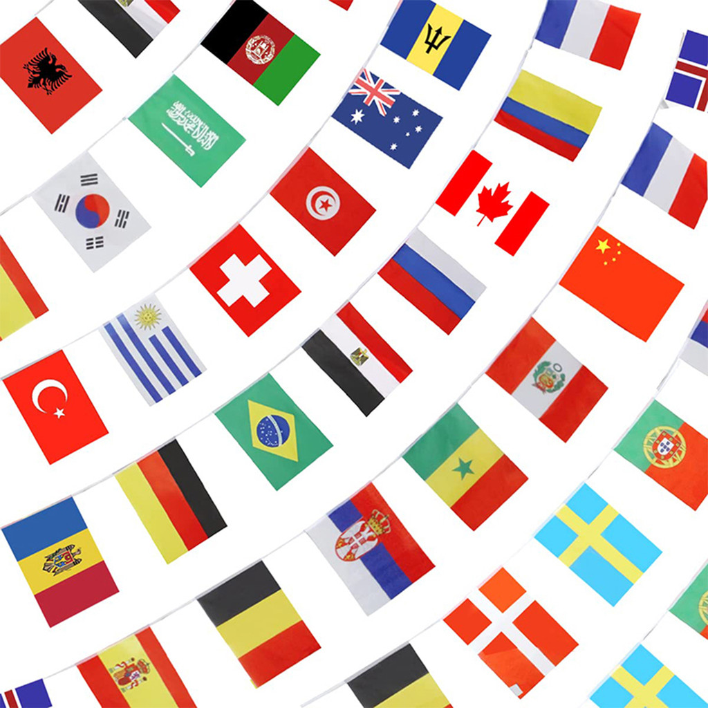 30M World Flags String 100 Countries Country Flags Multi-Cultural Party ...