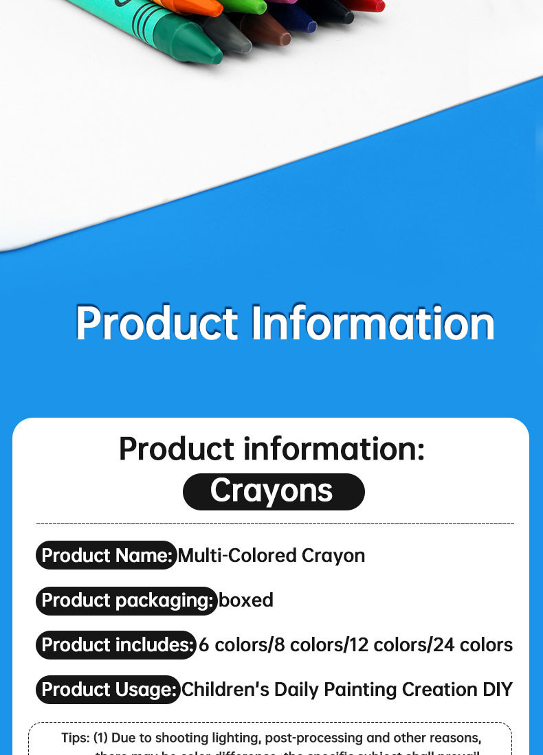 6/8/12/24 Colors Set Generic Crayon Crayons Set School Supplies Art ...