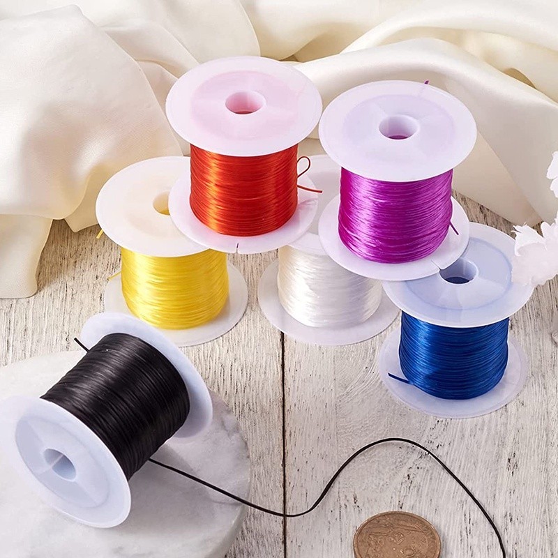 10m/roll 0.8mm Strong Elastic Crystal Beading Cord Rope String Line for ...