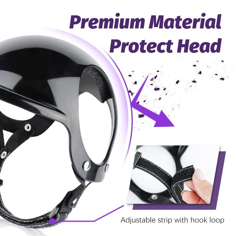 HamshMoc Motorcycle Dog Helmet Multi-sport Dog Hard Hat with Adjustable ...