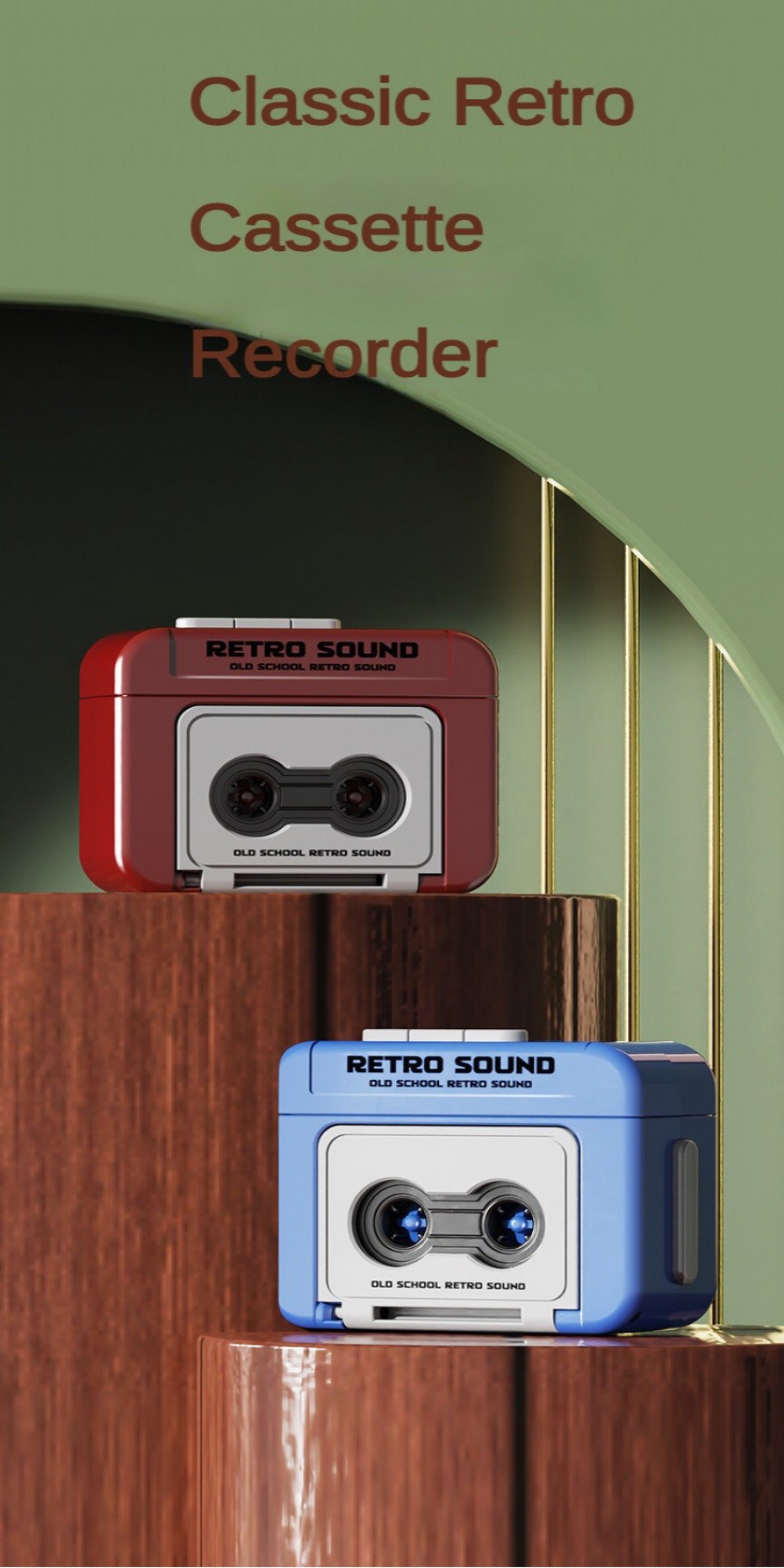 Fun Music Box Vintage Cassette Recorder Classic Small Portable Play ...