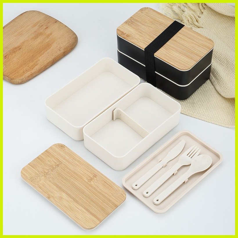Japanese wood grain 1200ML lunch box can be microwaved Shopee Philippines