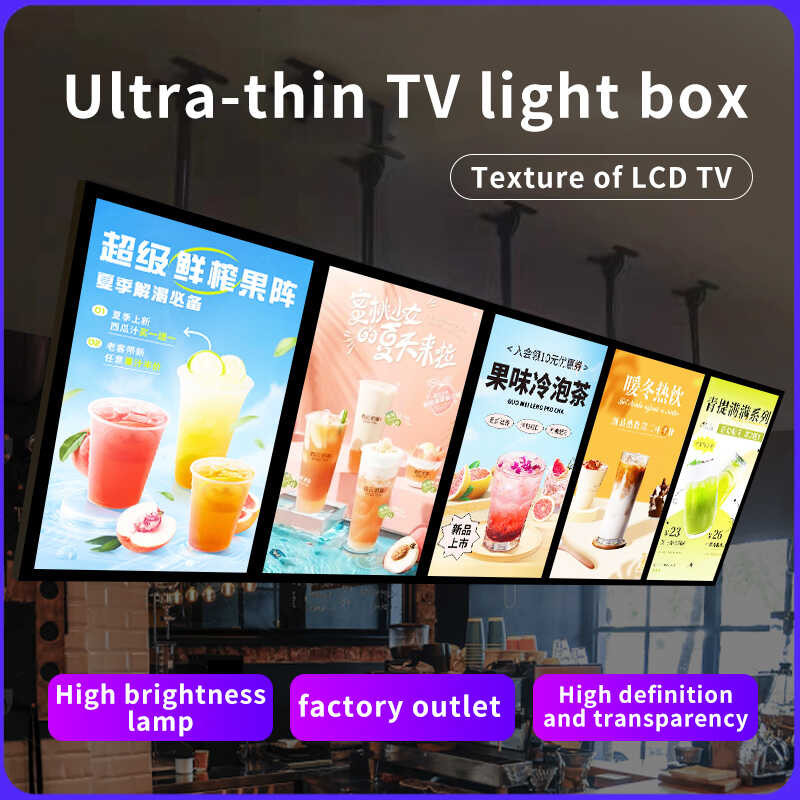 Slim ☆ Snap Frame Light Box Illuminated Poster Display LED Backlit Menu