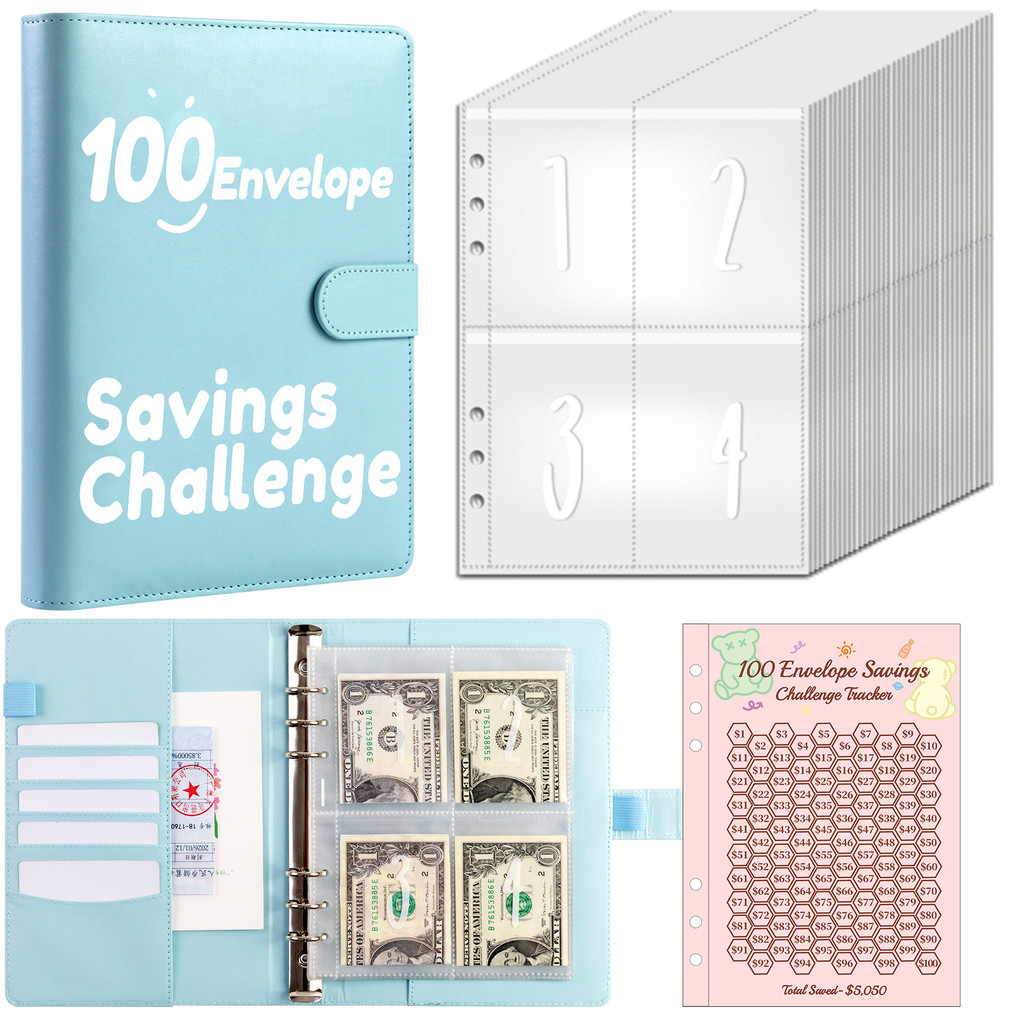 Envelope Challenge Couple's Challenge 100-Day Loose-leaf Savings Book ...
