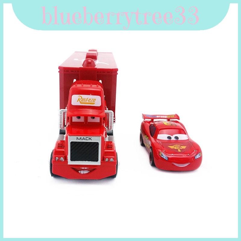 Pixar Car Disney No.95 Mack Racer's Truck & Mcqueen 1:55 Model Loose ...