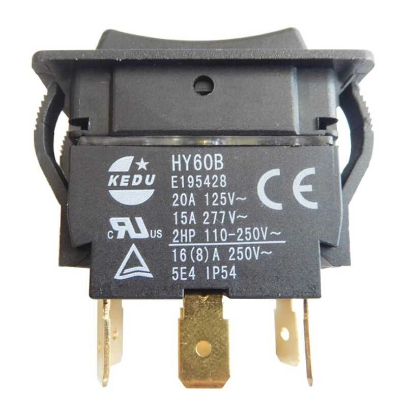 HY60B 125 KEDU \/250V 20 \/15A 6-pin joystick switch on/off button ...