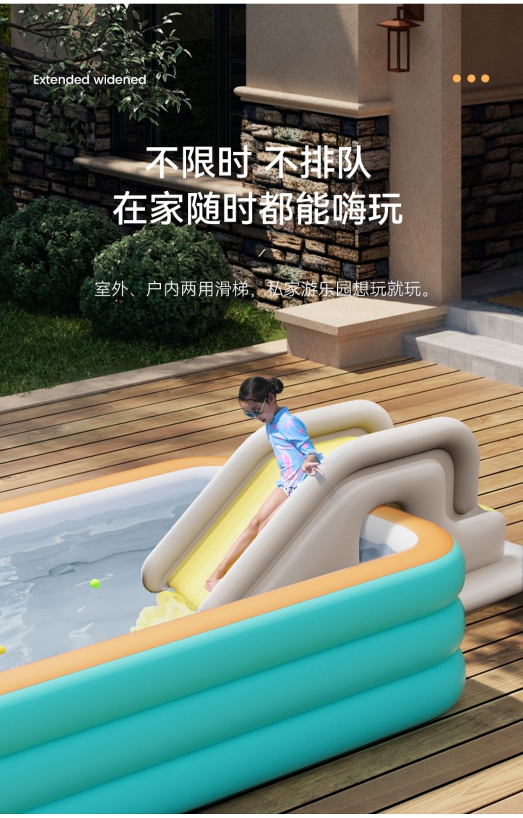 Foldable Inflatable Slide Inflatable Water Slide Use With Swimming Pool ...