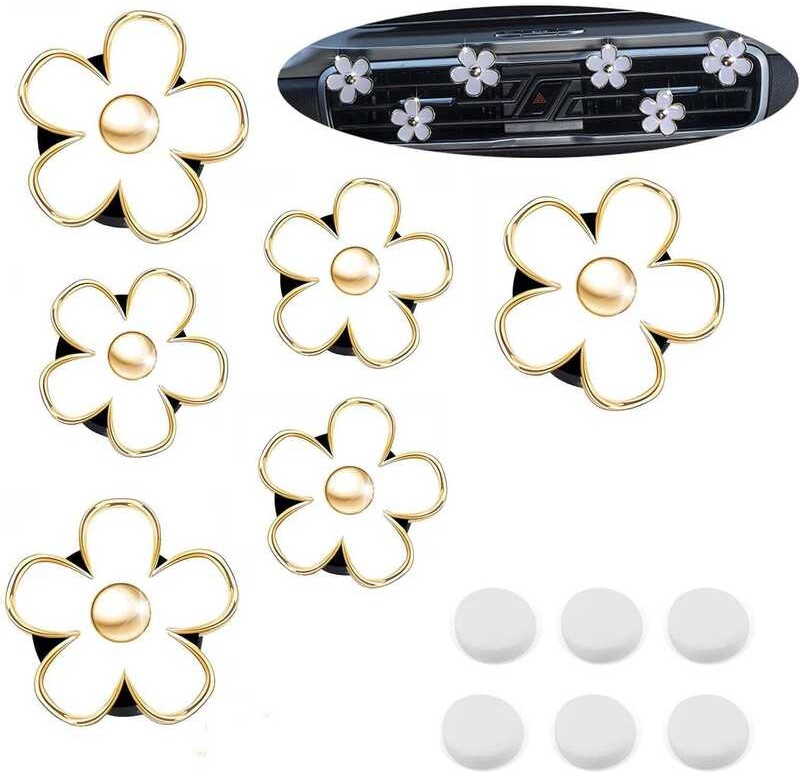 Decorative Daisy Car Flower Vent Clip Air Conditioner Clip Automotive