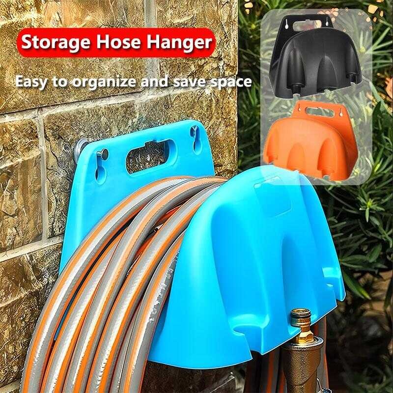 Wall Plastic Rack Mounted Garden Irrigation Hose Hanger Tap Holder Pipe ...