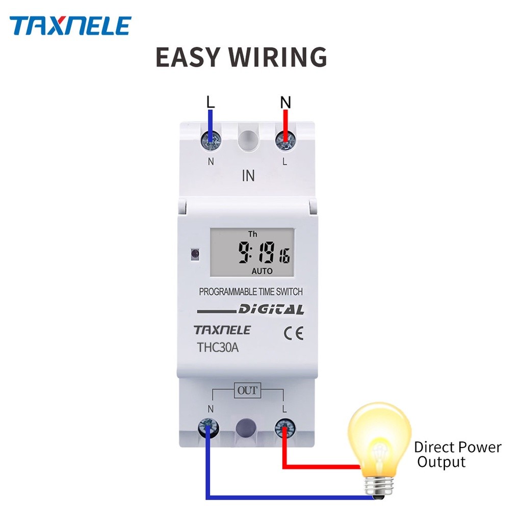 TAXNELE THC30A timer Din Rail Weekly 7 Days Programmable Digital TIME ...