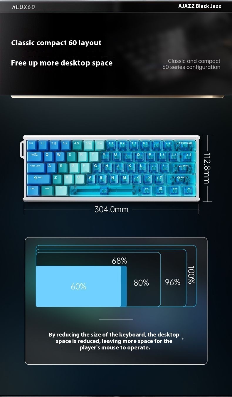 AJAZZ ALUX60 Magnetic Switch Mechanical Keyboard Rapid Trigger CNC ...