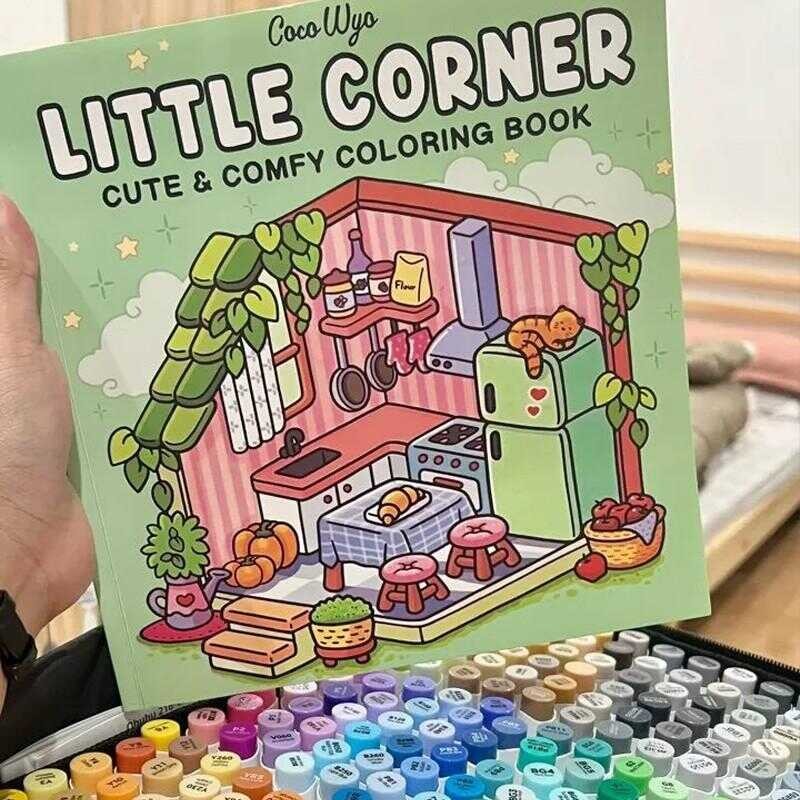 Little Corner: Coloring Book Educational Doodle Book For Adults And ...