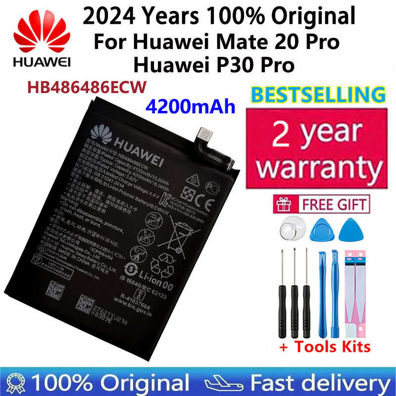 HIGHAKKU Batterie de rechange HB486486ECW compatible avec Huawei P30 Pro & Mate 20 Pro & P40 Pro+ avec outils