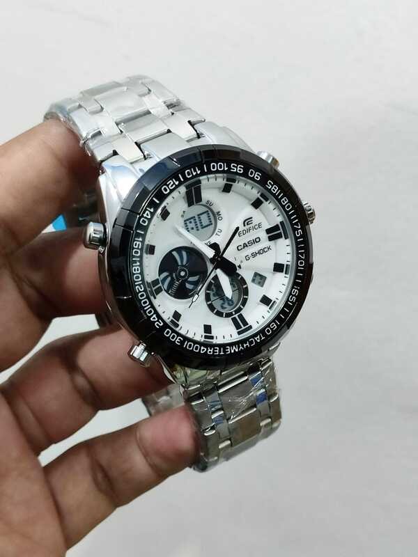 Edifice g shock stainless steel dual time best sale