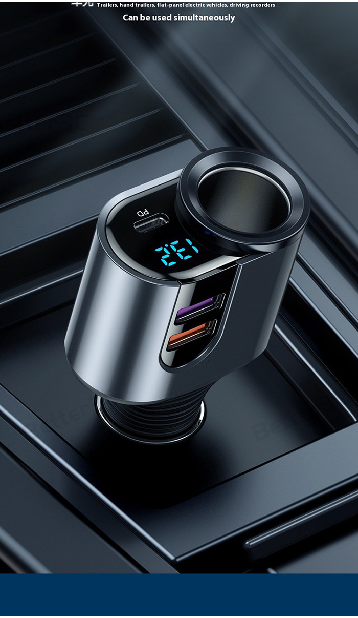 3 in 1 200W Super Fast Charging car charger Multi angle rotation