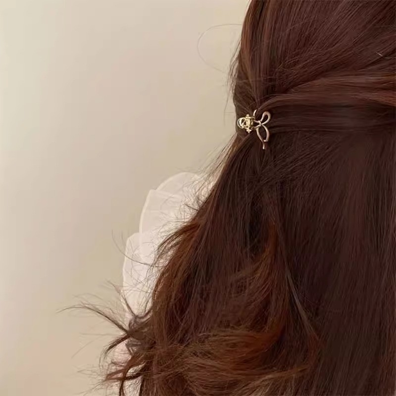 JOJO COCO Mini Bow Small Shark Clip Cute Princess Hair Accessory Sweet