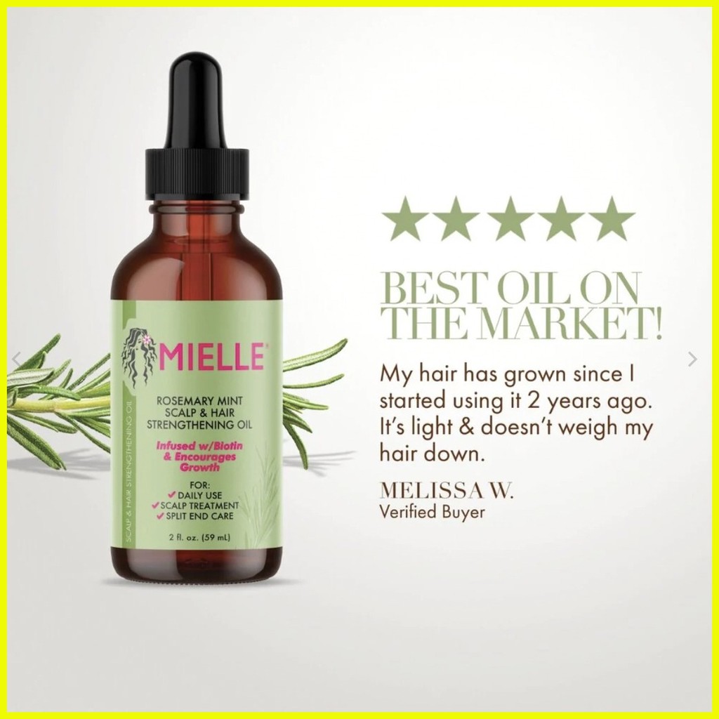 ♀ AUTHENTIC MIELLE ORGANICS Rosemary Mint Scalp & Hair Strengthening