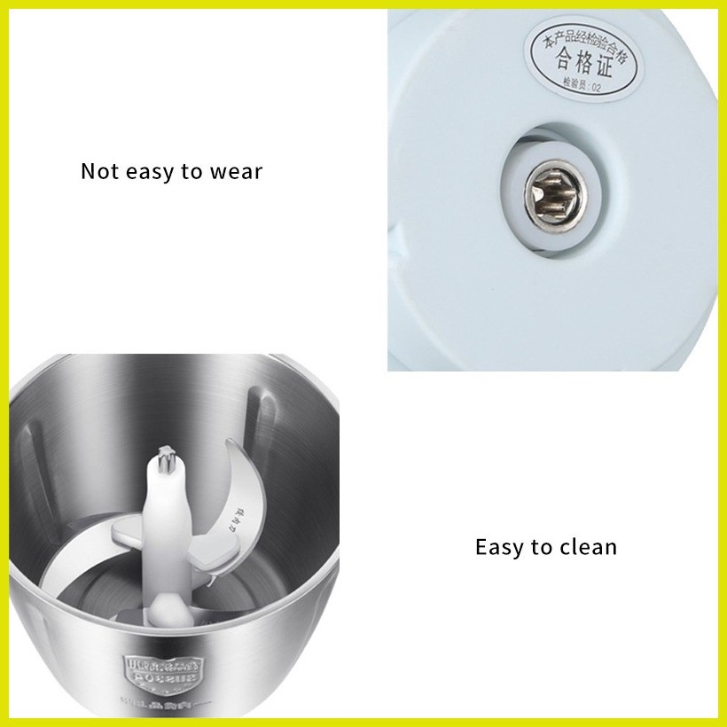 KONG 220V/3L Stainless Steel Food Processor Electric Meat Grinder