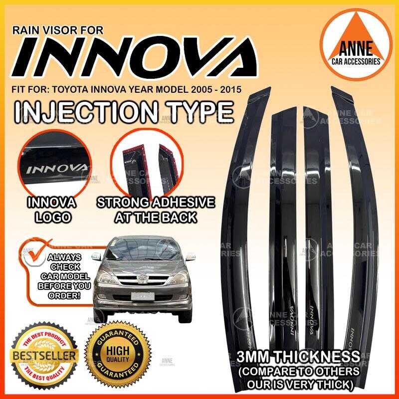 Rain Gutter Visor Toyota Innova V G J E August 2005 2006 2007 2008 2009 ...