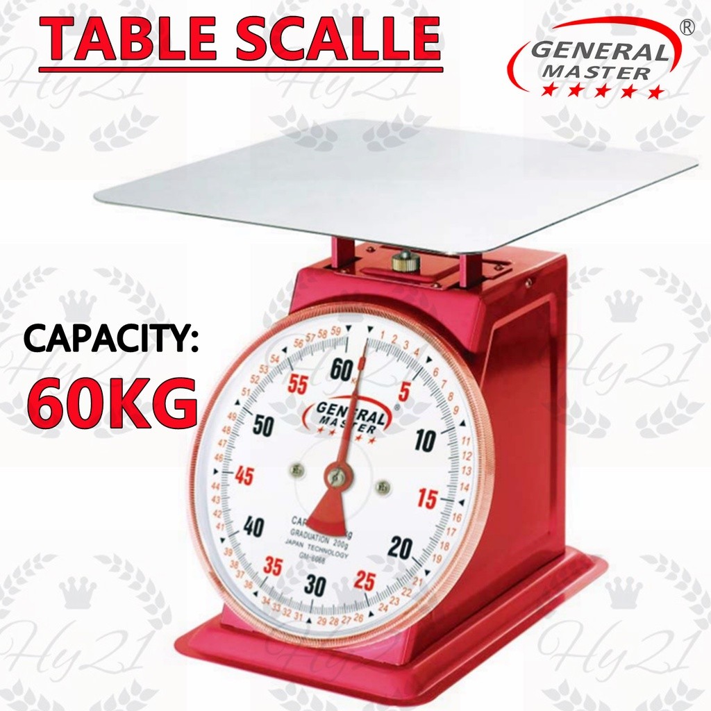 General Master 60kg Weighing Scale/Table Scale Dial Spring Scale GM ...