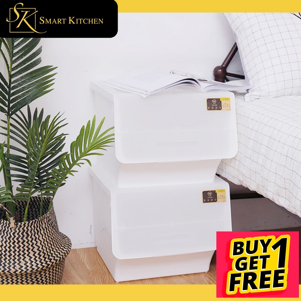 CITYLIFE BUY1TAKE1 35L Assorted Color Stackable Storage Box With Front ...