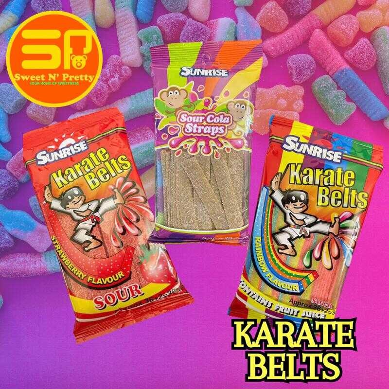 Karate Belts Sour - Special Gummies Sweet Gummy Candy Snack Bonbon ...