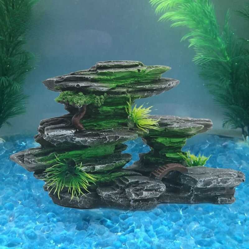 Fish Tank Rockery Decoration Simulate Natural Environment False Stone ...