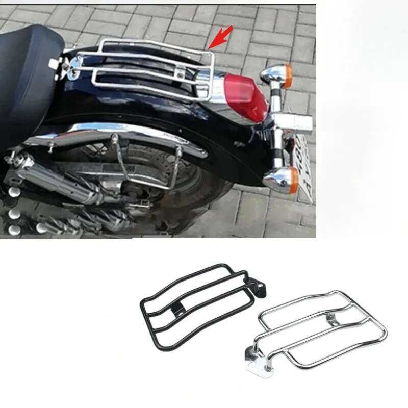 X Seat Lage Rack Port Shelf For Harley Sportster Iron XL 883 1200 2004 ...