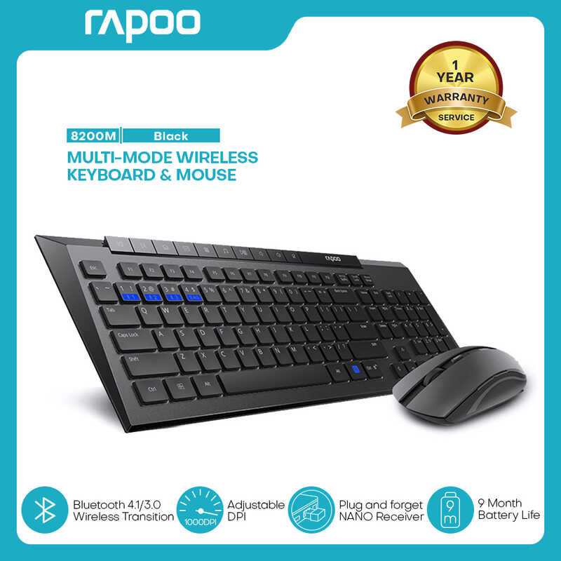 Rapoo 8200M/8210M/ 2.4G 3.0 Bluetooth 4.0 BLE Multiple Mode Wireless