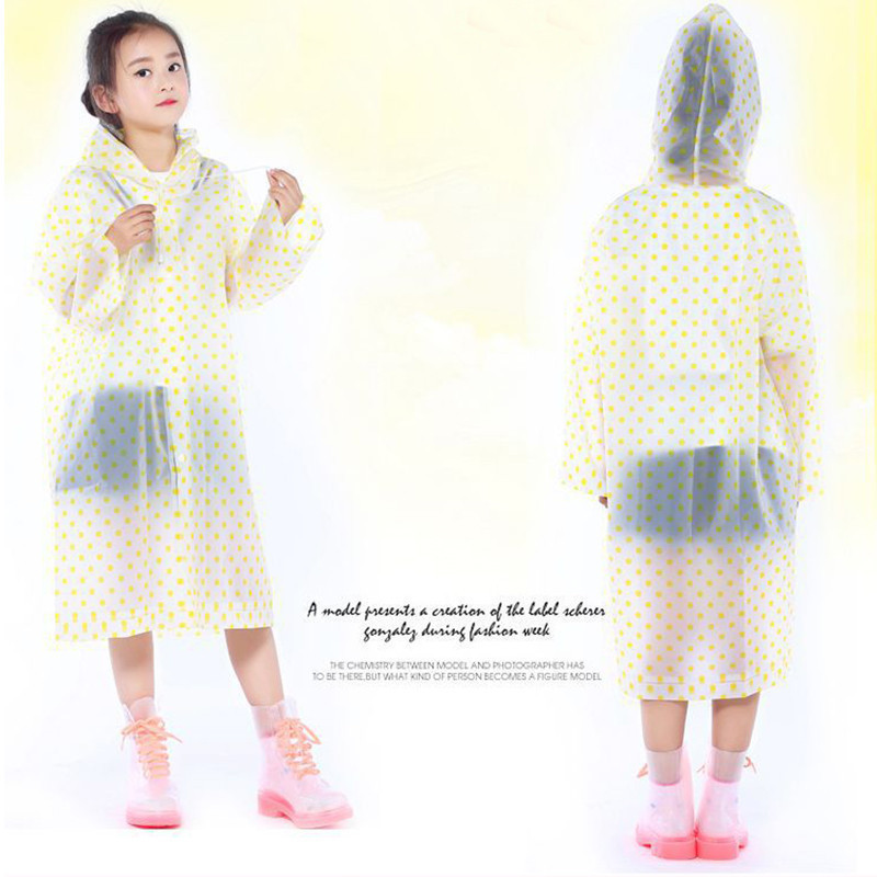 Simple Raincoat for Kids Lightweight Portable Raincoats Dot Pattern ...