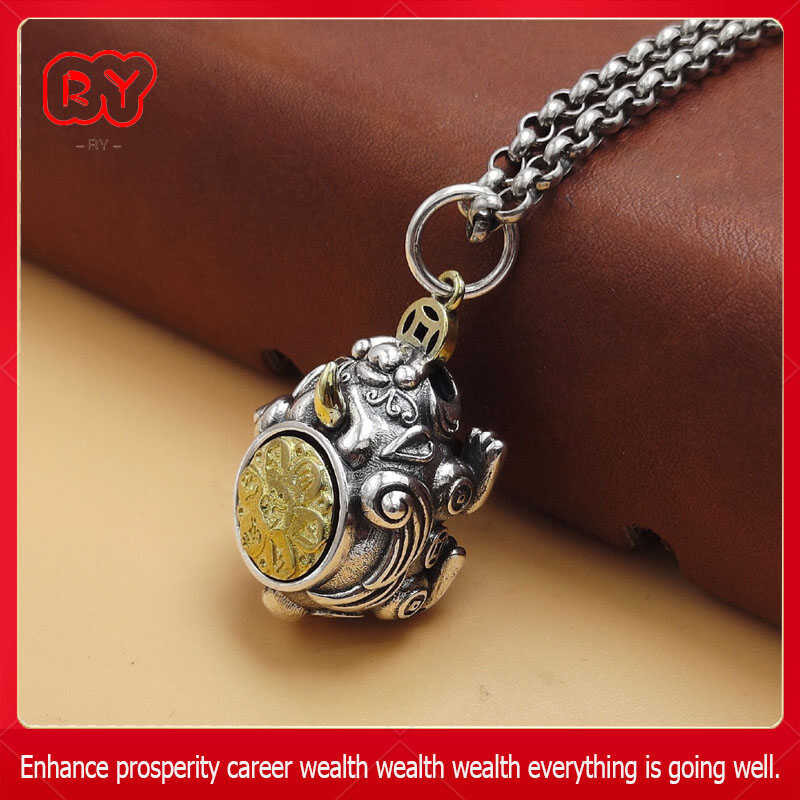 Money Ry-Lucky Pendant Original Design Biting Coin Dragon Turtle Rune ...