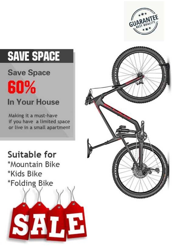 Hanger Garage Mount, Rack Wall Mount Vertical Bike Hook For Indoor Shed