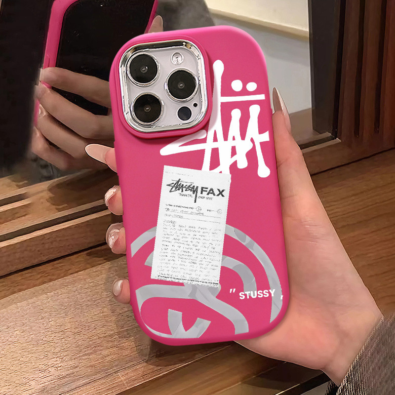 Stussy Label Pattern IPhone Case 11 14 15 13 12 Pro Max XR XSMAX 7 8