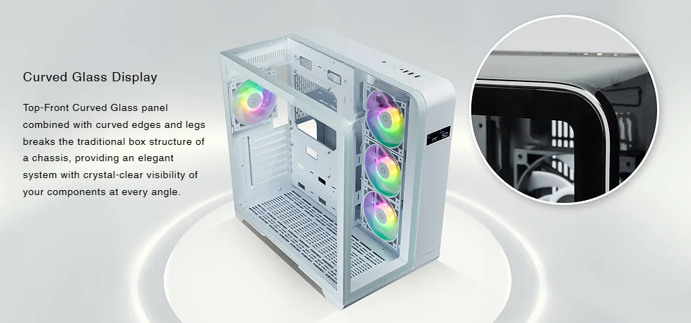 TECWARE ARC ARGB Curved Tempered Glass ATX Casing with CPU & GPU ...