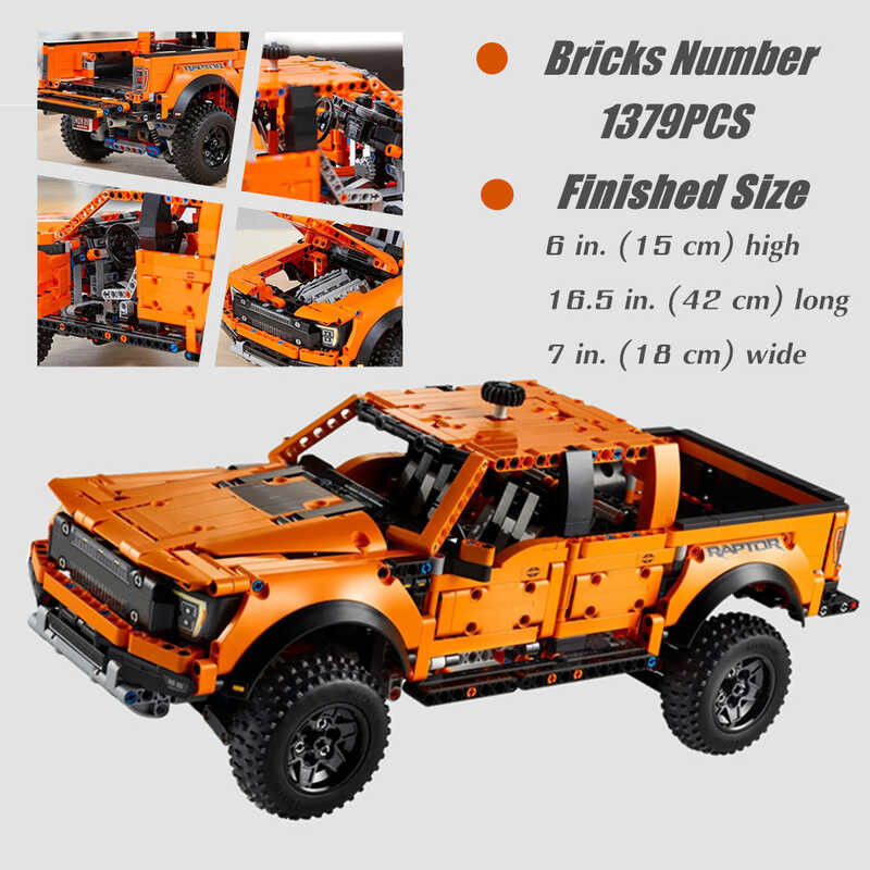 High-Tech Ford Raptors F-150 Pickup Truck Racing Car MOC 42126 Building ...