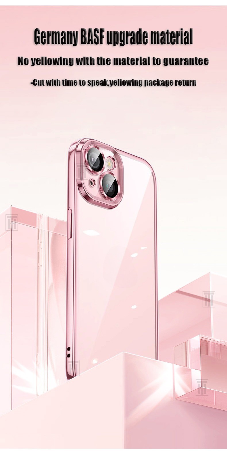 Ultrathin High Clear Plating Case for iPhone 16 15 14 13 12 11 Pro Max