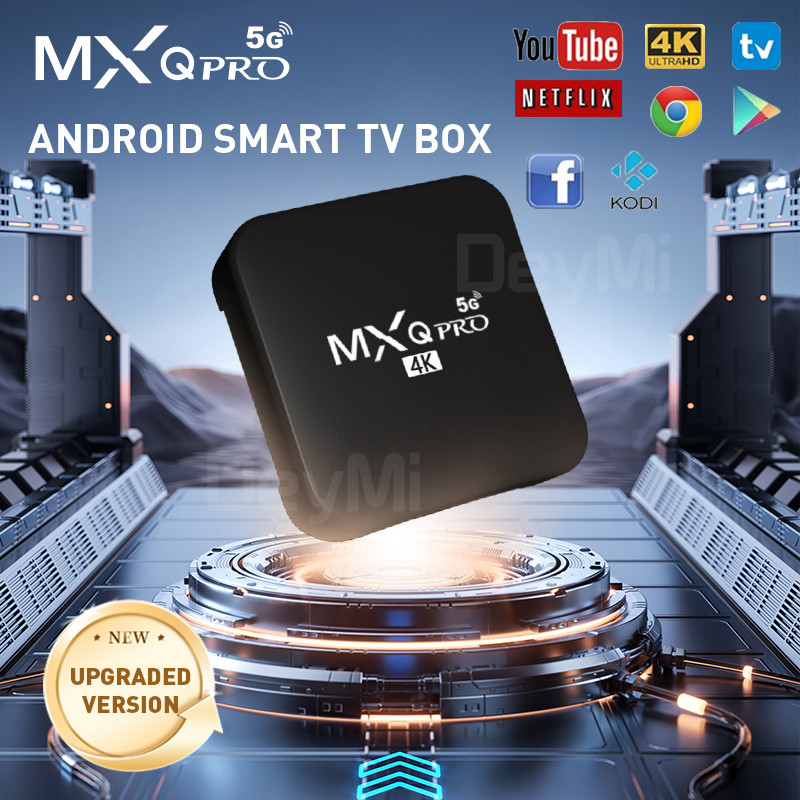 MXQ PRO Smart TV Box 4K HD 8+128GB 2.4GHz/5G WiFi Connection Support ...