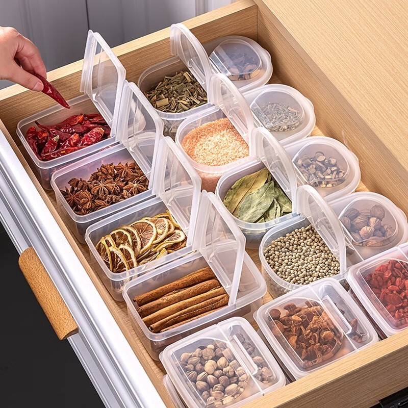 2 Grids Food Storage Container With Cover Sealed Box Ref Organizer ...