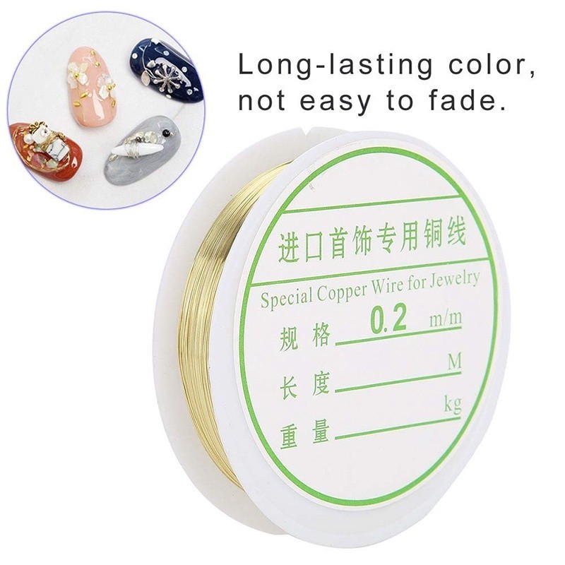 0.21mm Alloy Silver Gold Copper Wire for Bracelet Necklace DIY Craft