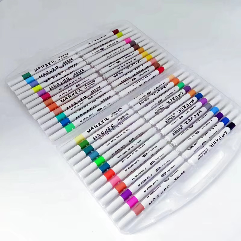 12/24/36/48/60/80 Colors Acrylic Markers Coloring Set Highlighter ...