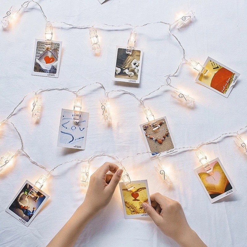 50PCS Mini Photo Clips Transparent Spring Hanging Clips Home Decor ...