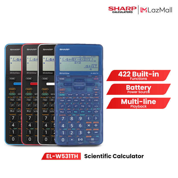 Sharp El-W531th Scientific Calculator – 422 Functions, Writeview ...