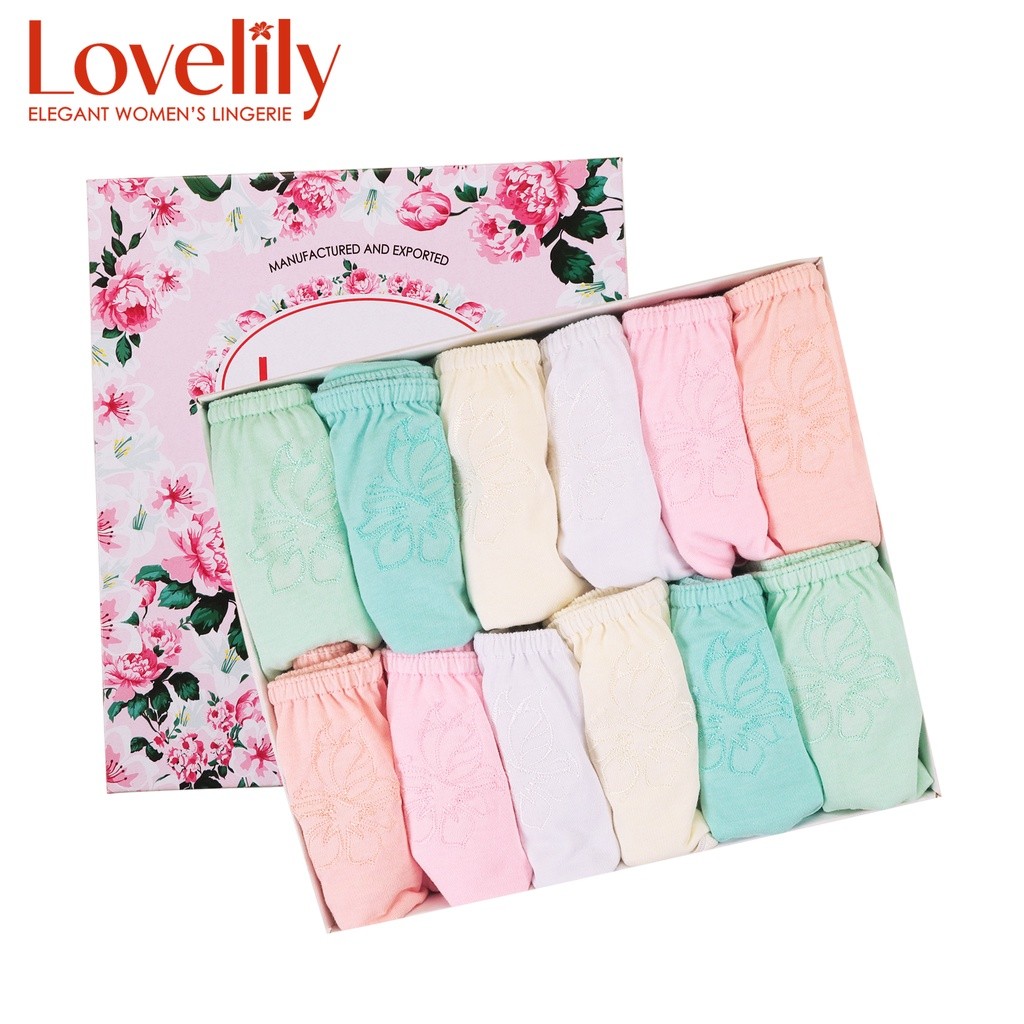 Lovelily 12 In 1 Britteny Cotton Rich Bikini Inside Panty | Shopee ...