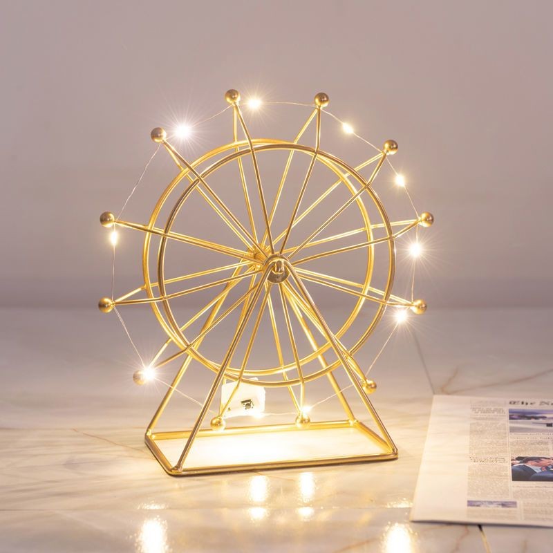 Nordic Decor Metal Rotating Ferris Wheel Ornament Office Desk Living ...